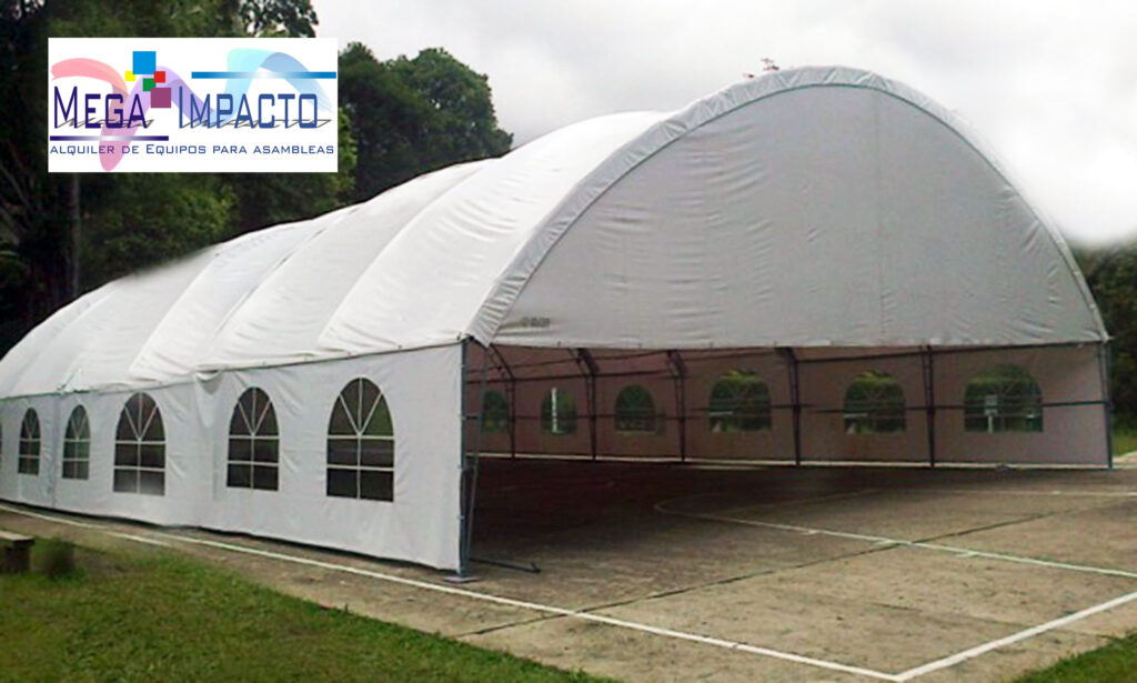 Carpa tipo hangar para asambleas - Mega impacto logísticas para asambleas