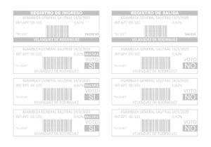 Tarjetón Votación electrónica por código de barras