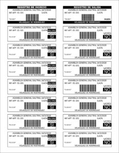 Votación por código de barras