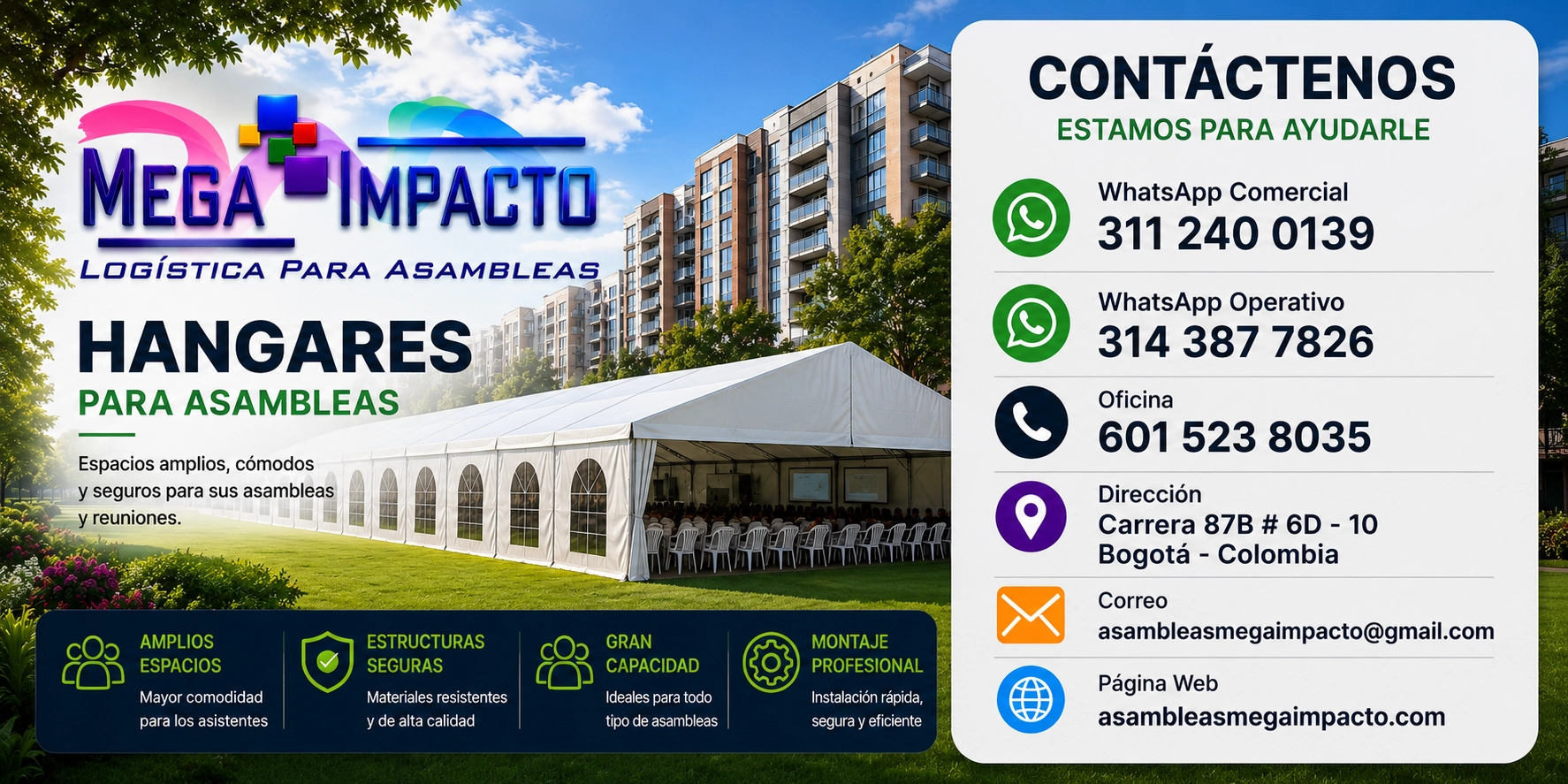 CONTACTO ALQUILER HANGARES - MEGA IMPACTO WEB